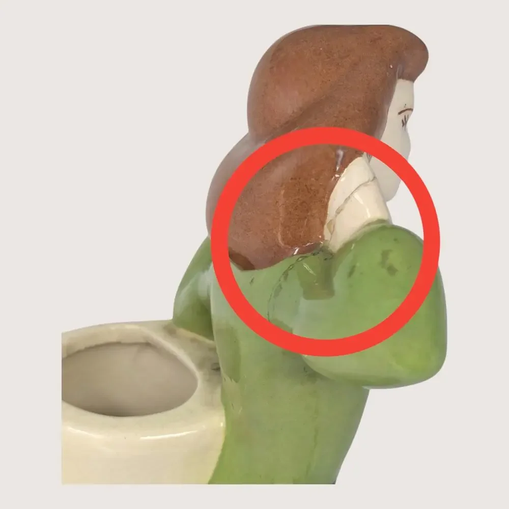 Vintage Ceramic Figural Lady Vase Planter